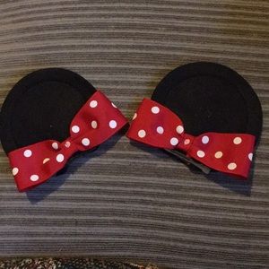 Minnie Mouse Ear Hair Clips